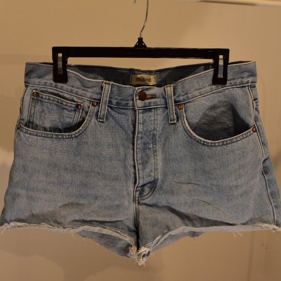 Madewell Light Wash Relaxed Denim Jean Shorts - Picture 1 of 4